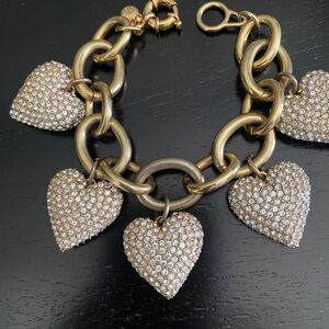 Gold Heart Charm Bracelet